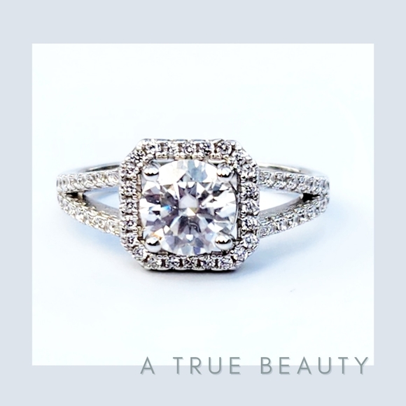 1 carat moissanite diamond split band - Picture 2 of 10